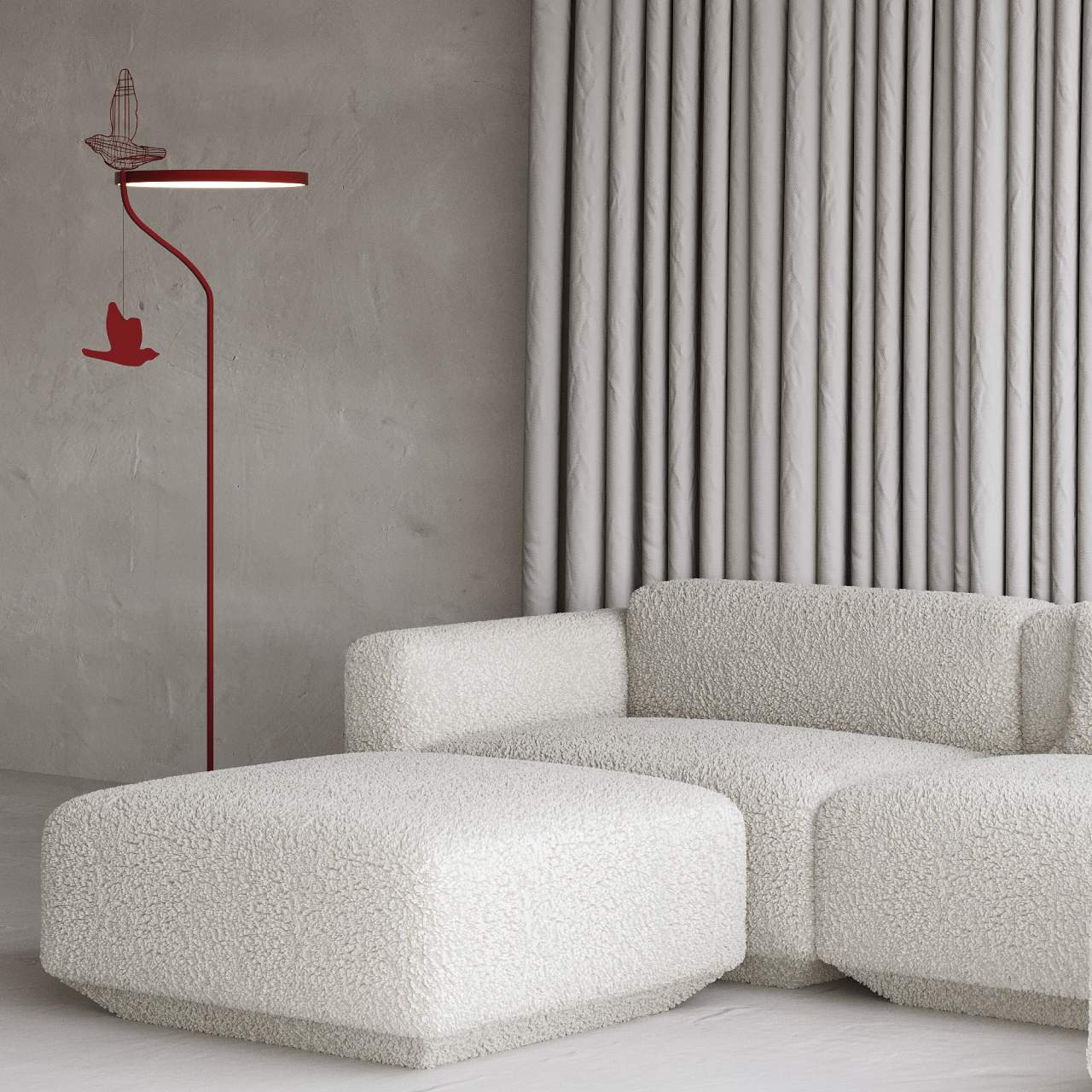 Дизайнерський торшер Політ тіні